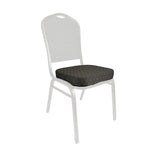 Black Fabric with Gold Dots 2.5" Cushion for Crown, Dome and Square Banquet Chairs