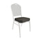 Chivari Black Fabrric with Gold Dots 2.5" Cushion for Crown, Dome and Square Banquet Chairs CUSH-BNQ-BFGD-ZF
