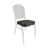 Chivari Black Fabrric with Gold Dots 2.5" Cushion for Crown, Dome and Square Banquet Chairs CUSH-BNQ-BFGD-ZF