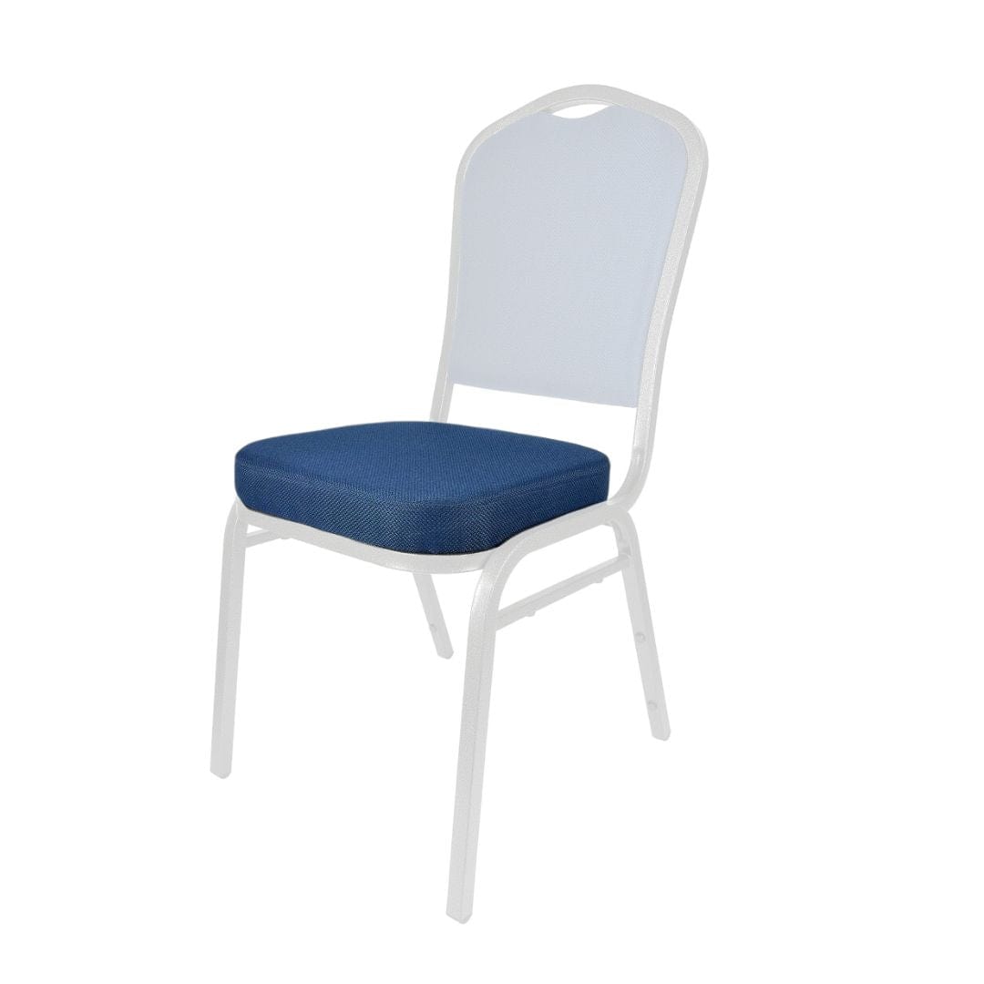 Chivari Navy Blue Fabric 2.5" Cushion for Crown, Dome and Square Banquet Chairs CUSH-BNQ-BLUF-ZF