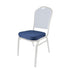Chivari Navy Blue Fabric with Gold Dots 2.5" Cushion for Crown, Dome and Square Banquet Chairs CUSH-BNQ-BLUFGD-ZF