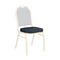 Chivari Navy Blue Fabric Pattern 2.5" Cushion for Crown, Dome and Square Banquet Chairs CUSH-BNQ-BLUFP-ZF