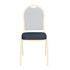Chivari Navy Blue Fabric Pattern 2.5" Cushion for Crown, Dome and Square Banquet Chairs CUSH-BNQ-BLUFP-ZF