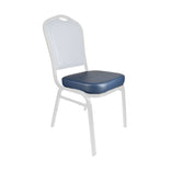 Navy Blue Vinyl 2.5" Cushion for Crown, Dome and Square Banquet Chairs