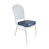 Chivari Navy Blue Vinyl 2.5" Cushion for Crown, Dome and Square Banquet Chairs CUSH-BNQ-BLUV-ZF