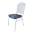 Chivari Navy Blue Vinyl 2.5" Cushion for Crown, Dome and Square Banquet Chairs CUSH-BNQ-BLUV-ZF