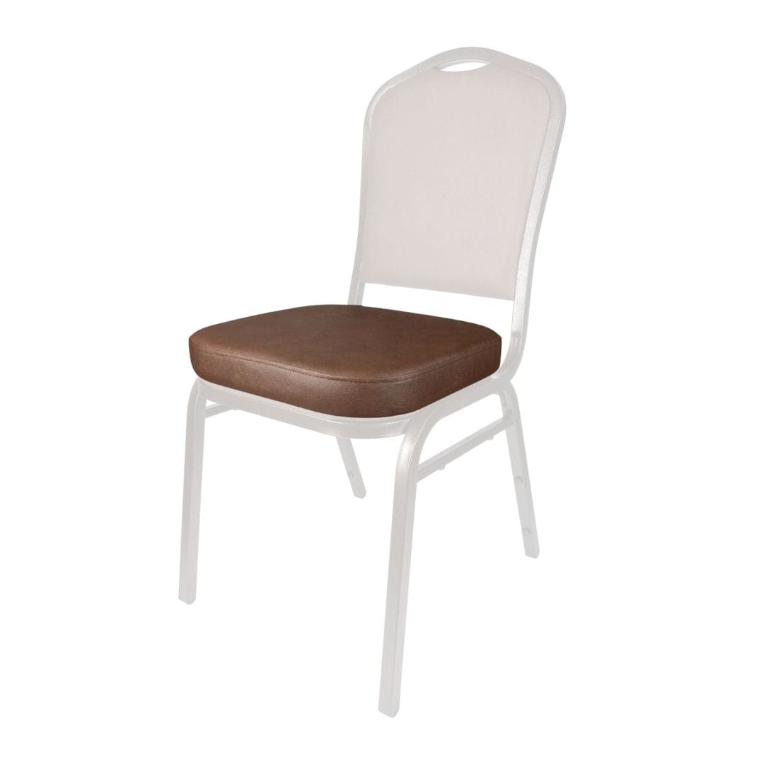 Chivari Brown Vinyl 2.5" Cushion for Crown, Dome and Square Banquet Chairs CUSH-BNQ-BRV-ZF