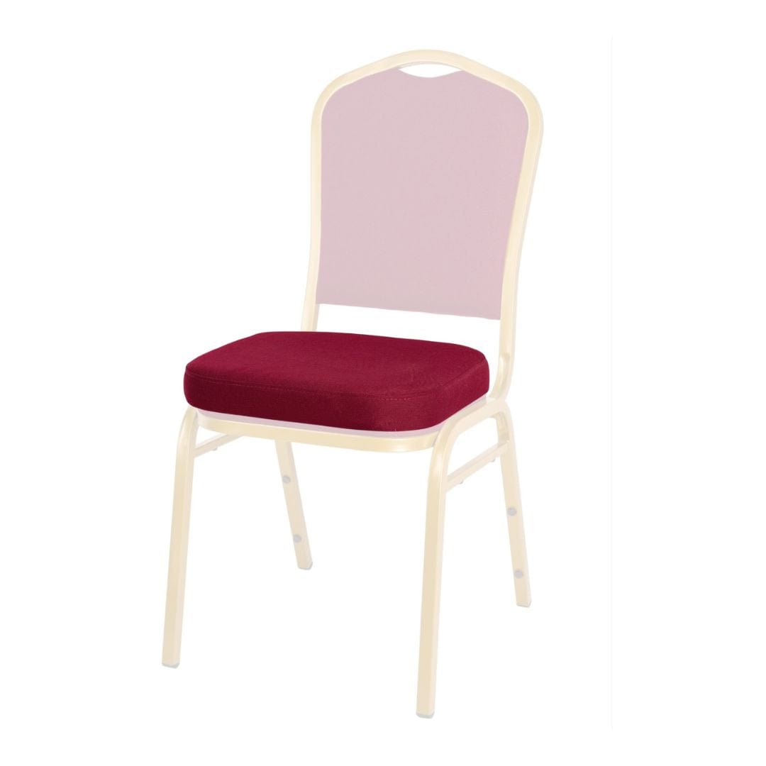 Chivari Burgundy Fabric 2.5" Cushion for Crown, Dome and Square Banquet Chairs CUSH-BNQ-BUF-ZF