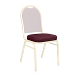 Burgundy Fabric Pattern 2.5" Cushion for Crown, Dome and Square Banquet Chairs