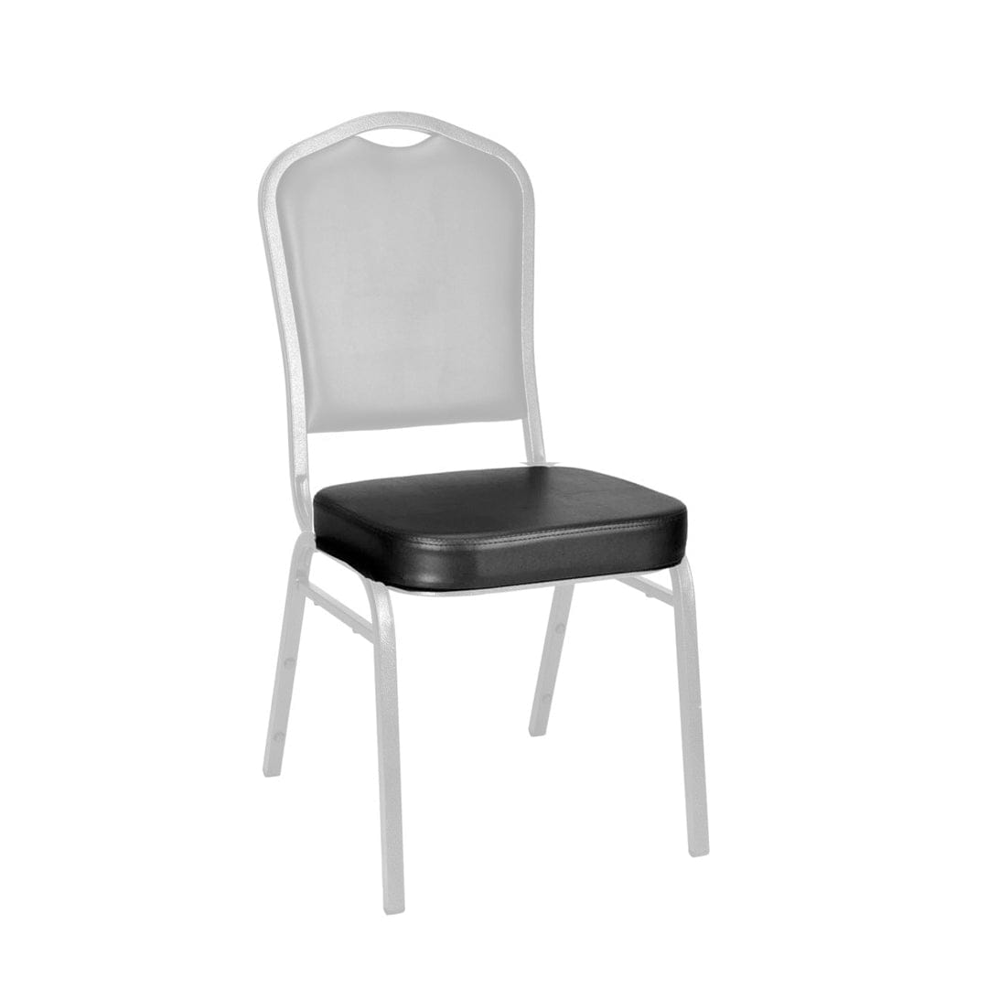 Chivari.com Replacement Black Vinyl 2.5" Cushion for Crown, Dome and Square Banquet Chairs CUSH-BNQ-BV-ZF