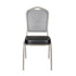 Chivari.com Replacement Black Vinyl 2.5" Cushion for Crown, Dome and Square Banquet Chairs CUSH-BNQ-BV-ZF