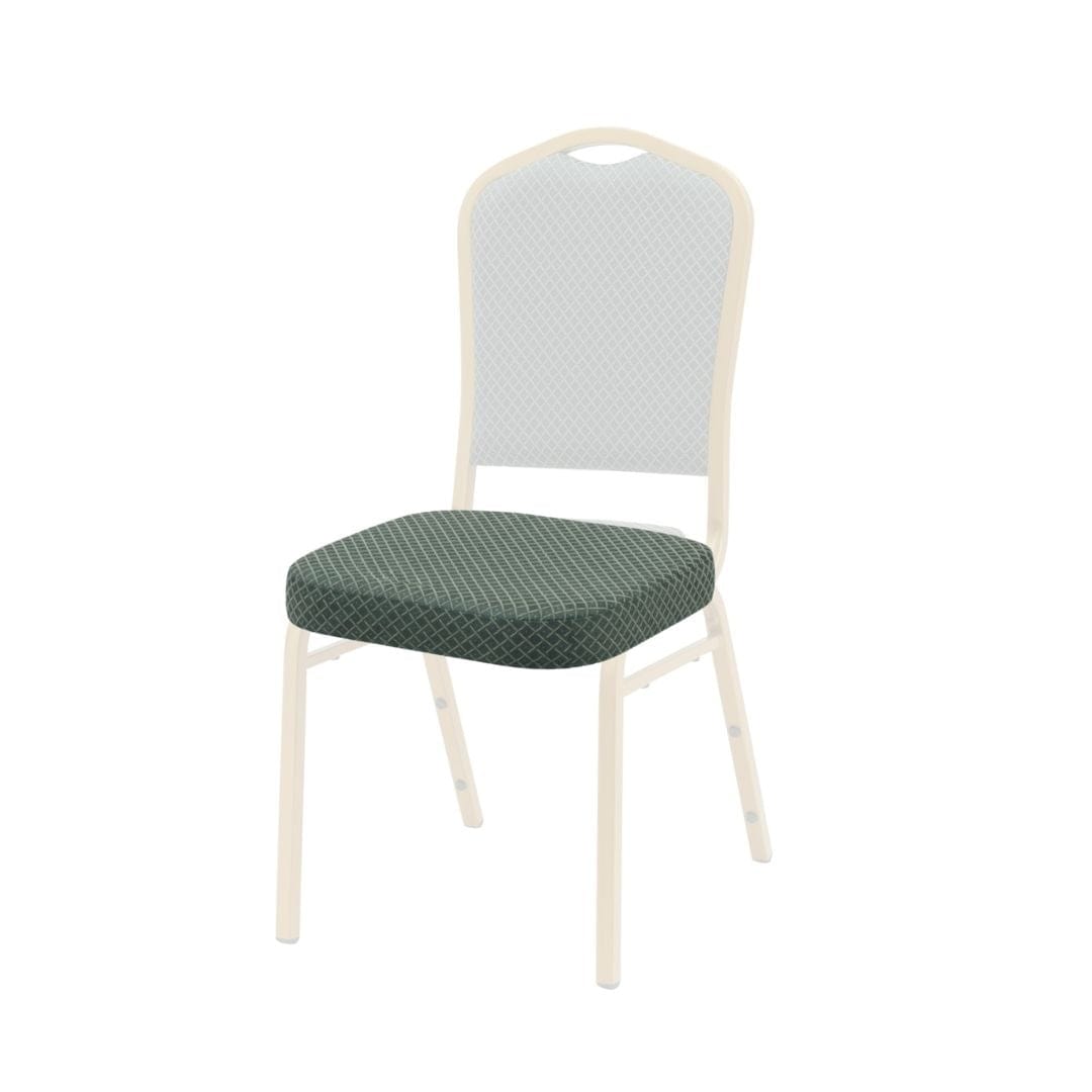 Chivari Green Fabric Pattern 2.5" Cushion for Crown, Dome and Square Banquet Chairs CUSH-BNQ-GPF-ZF