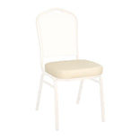 Ivory Vinyl Replacement 2.5" Cushion for Crown, Dome and Square Banquet Chairs