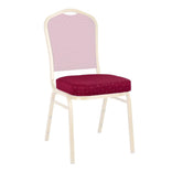 Red Fabric with Gold Dots 2.5" Cushion for Crown, Dome and Square Banquet Chairs