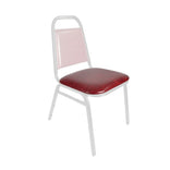 Burgundy Vinyl  Replacement 1.5" Cushion for Trapezoid Banquet Chair