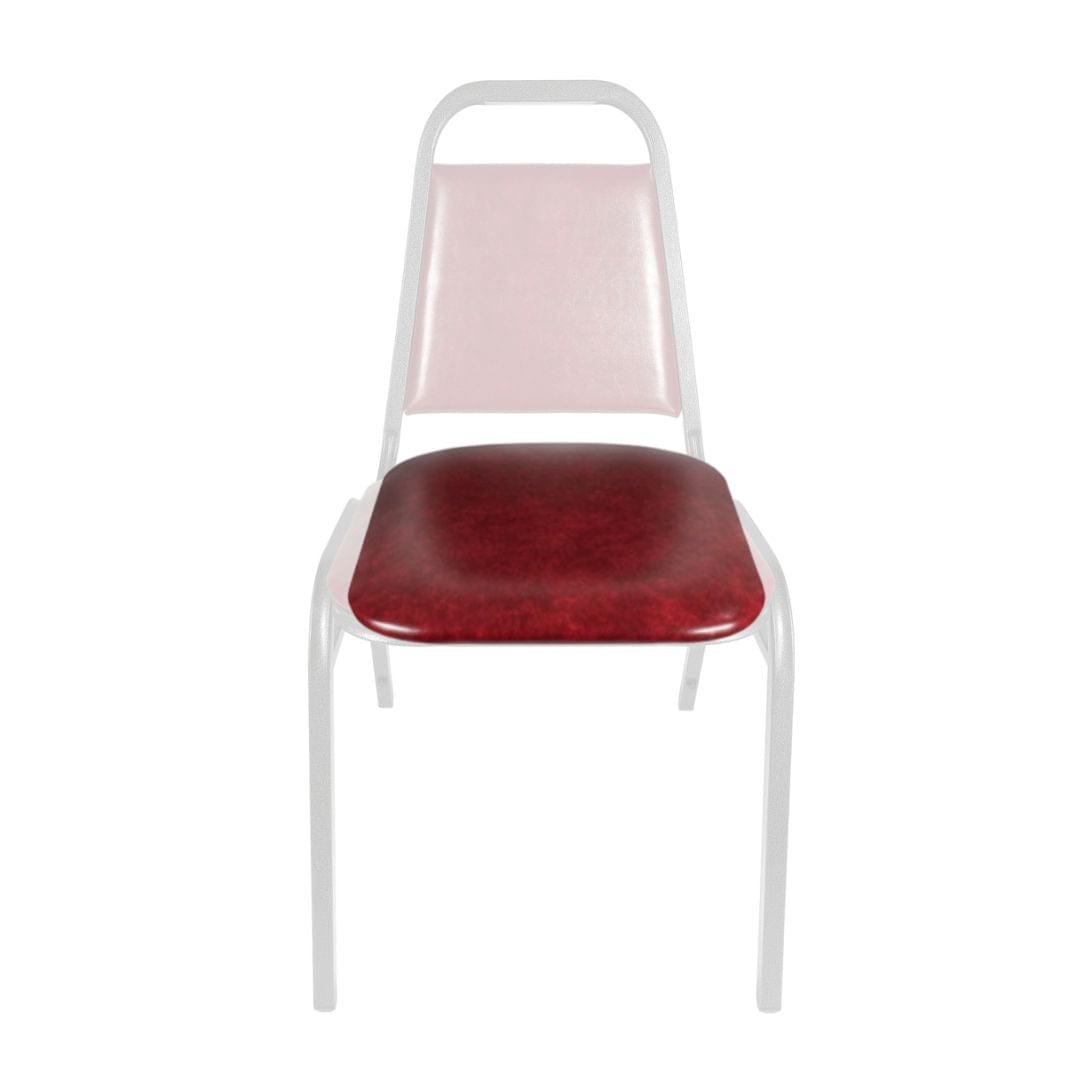 Chivari Burgundy Vinyl  Replacement 1.5" Cushion for Trapezoid Banquet Chair CUSH-BNQ-TRP-BUV