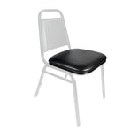 Black Vinyl Replacement 1.5" Cushion for Trapezoid Banquet Chair