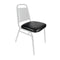 Chivari Black Vinyl Replacement 1.5" Cushion for Trapezoid Banquet Chair CUSH-BNQ-TRP-BV