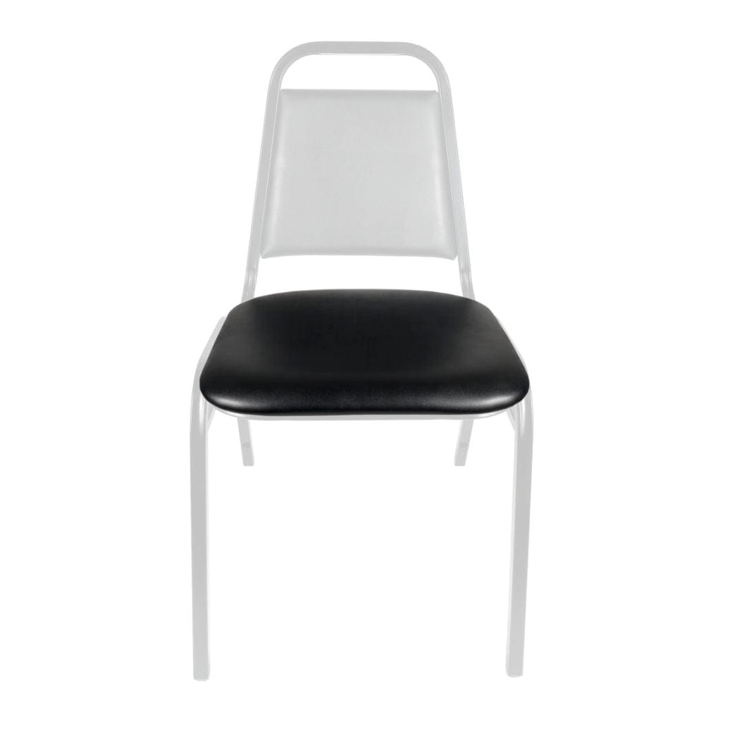 Chivari Black Vinyl Replacement 1.5" Cushion for Trapezoid Banquet Chair CUSH-BNQ-TRP-BV