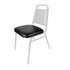 Chivari Black Vinyl Replacement 1.5" Cushion for Trapezoid Banquet Chair CUSH-BNQ-TRP-BV