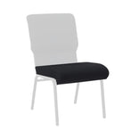 Black 18.5" Fabric Church Chair Seat Cushion Replacement