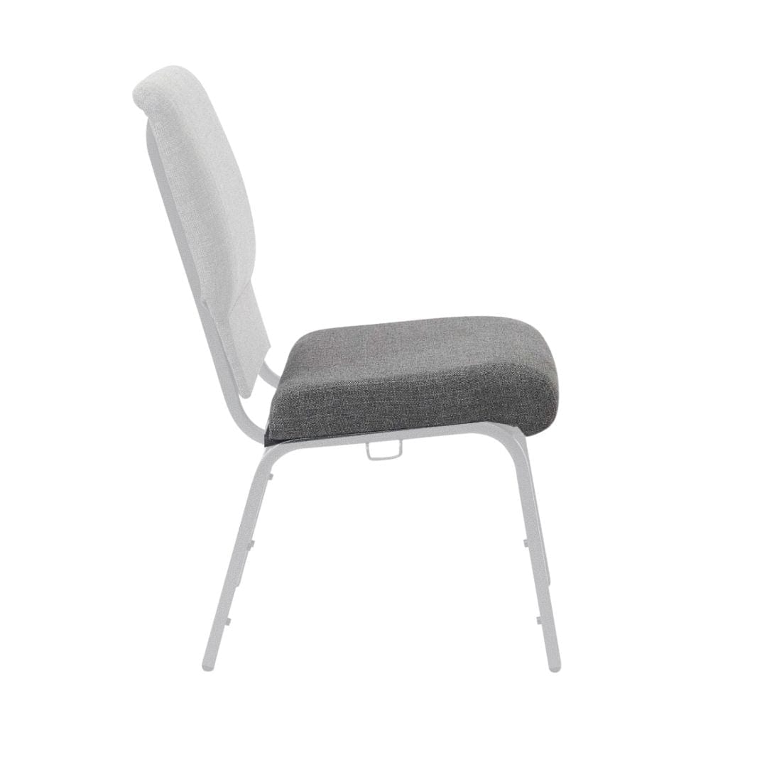 Chivari Gray 18.5" Fabric Church Chair Seat Cushion Replacement CUSH-CH18STGR-ZF