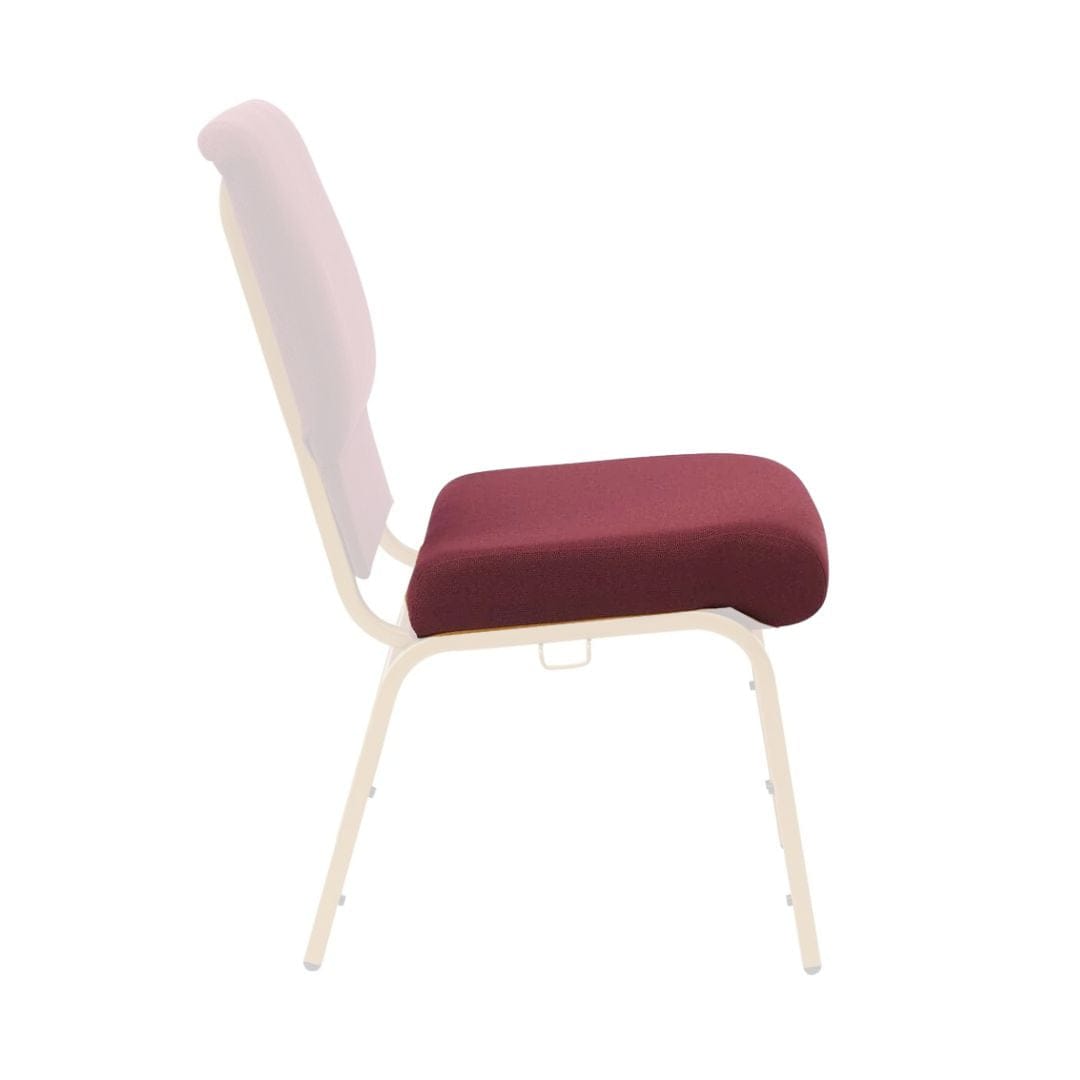 Chivari Maroon 18.5" Fabric Church Chair Seat Cushion Replacement CUSH-CH18STM-ZF