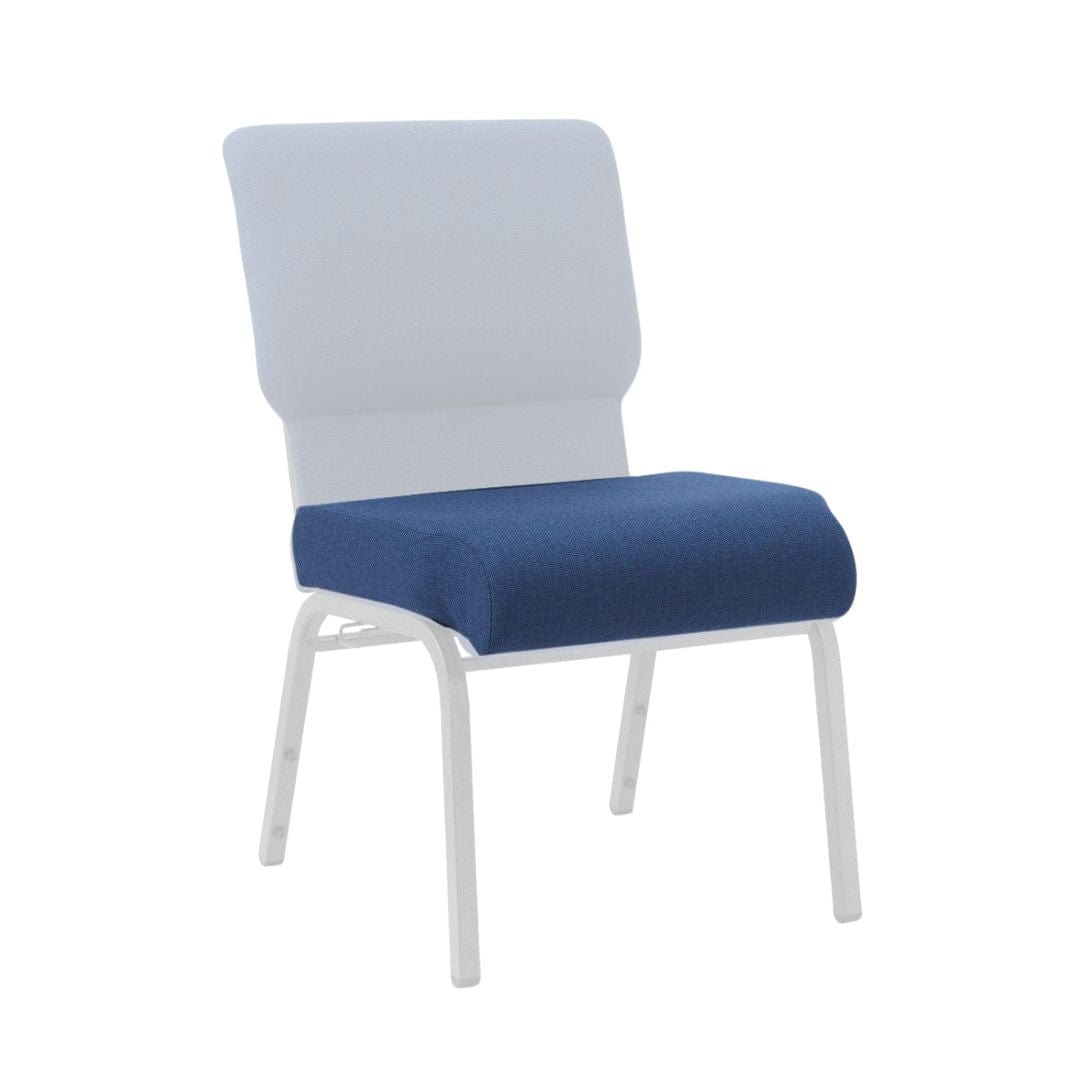Chivari Indigo 20.5" Fabric Church Chair Replacement Seat Cushion CUSH-CH20BKIM-ZF