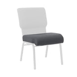 Dark Gray Fabric 20.5" Church Chair Replacement Seat Cushion
