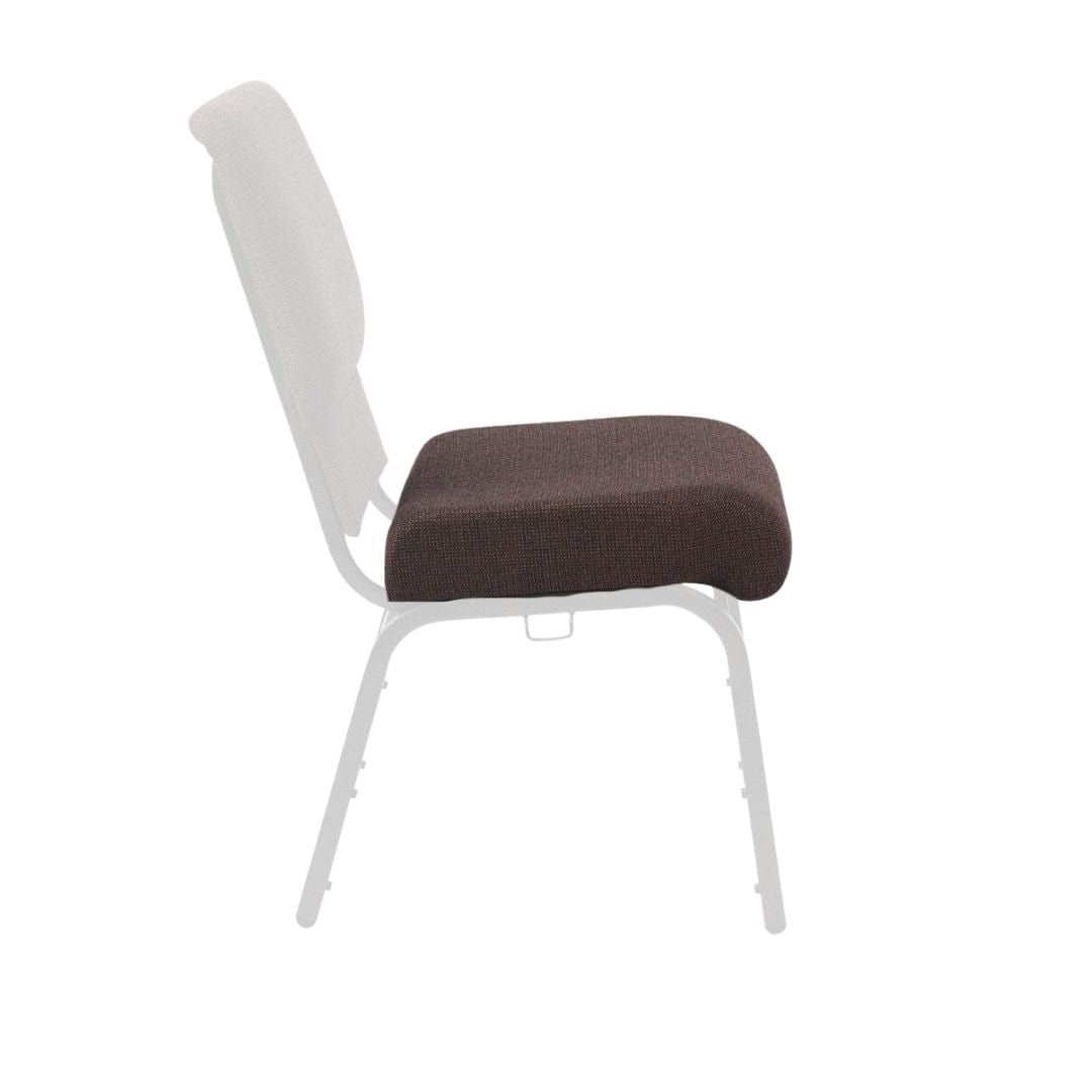 Chivari Espresso Fabric 20.5" Church Chair Replacement Seat Cushion CUSH-CH20STE-ZF