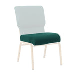 Green Fabric 20.5" Church Chair Replacement Seat Cushion
