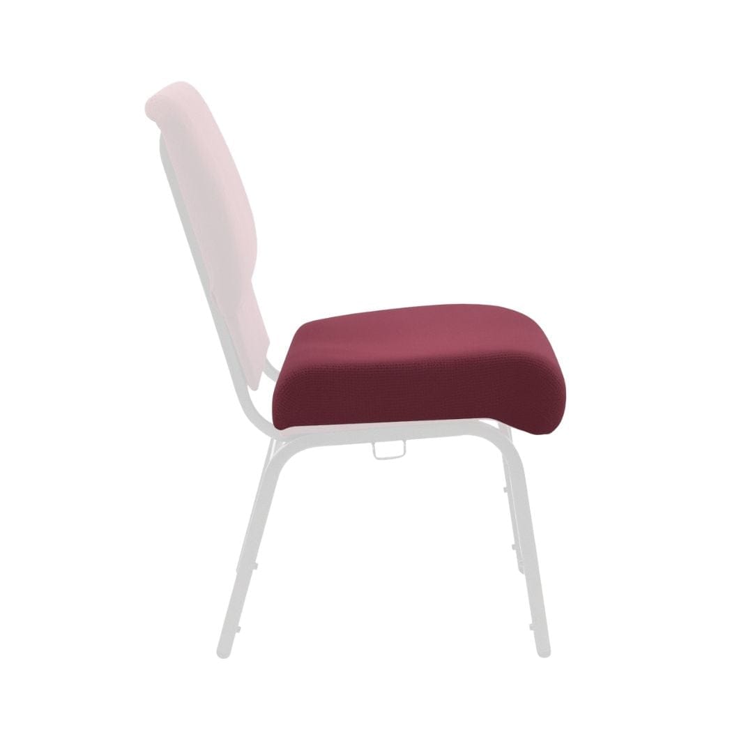 Chivari Maroon Fabric 20.5" Church Chair Replacement Seat Cushion CUSH-CH20STM-ZF