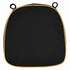 Chivari Black with Gold Piping 2.5" Thick Chair Cushion - World's Best Cushions CUSHBST-BG-AX-T