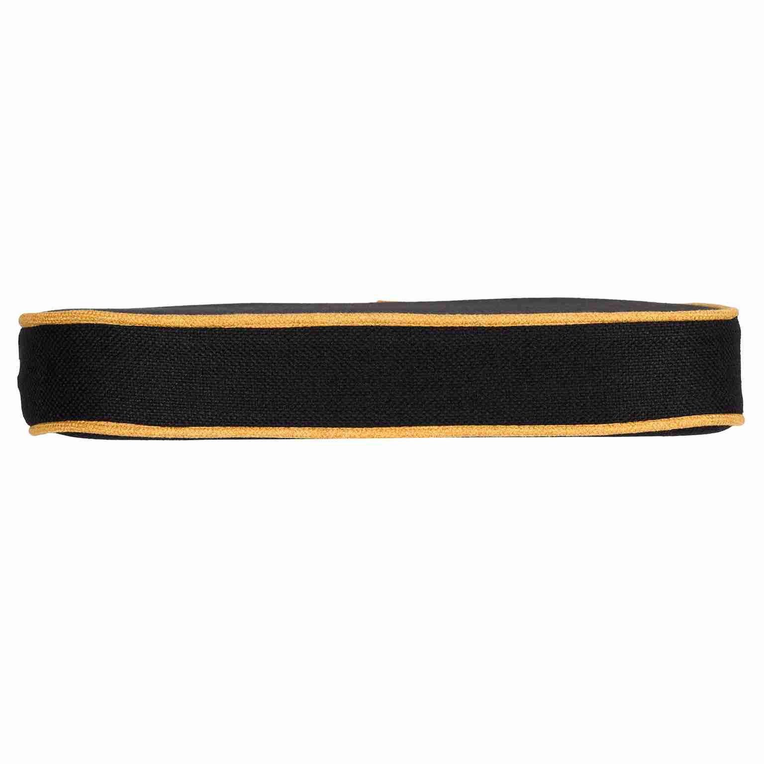 Chivari Black with Gold Piping 2.5" Thick Chair Cushion - World's Best Cushions CUSHBST-BG-AX-T