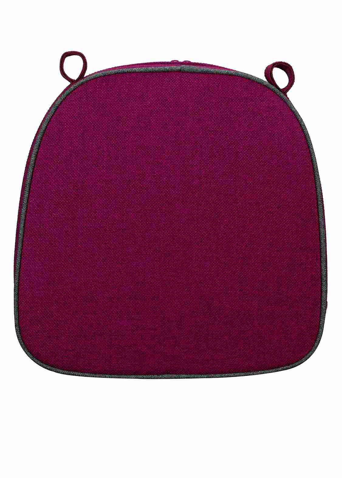 Chivari Burgundy with Dark Gray Piping 2.5" Thick Chair Cushion - World's Best Cushions CUSHBST-BGDGR-AX-T