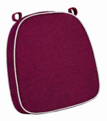 Burgundy with Gray Piping 2.5" Thick Chair Cushion - World's Best Cushions