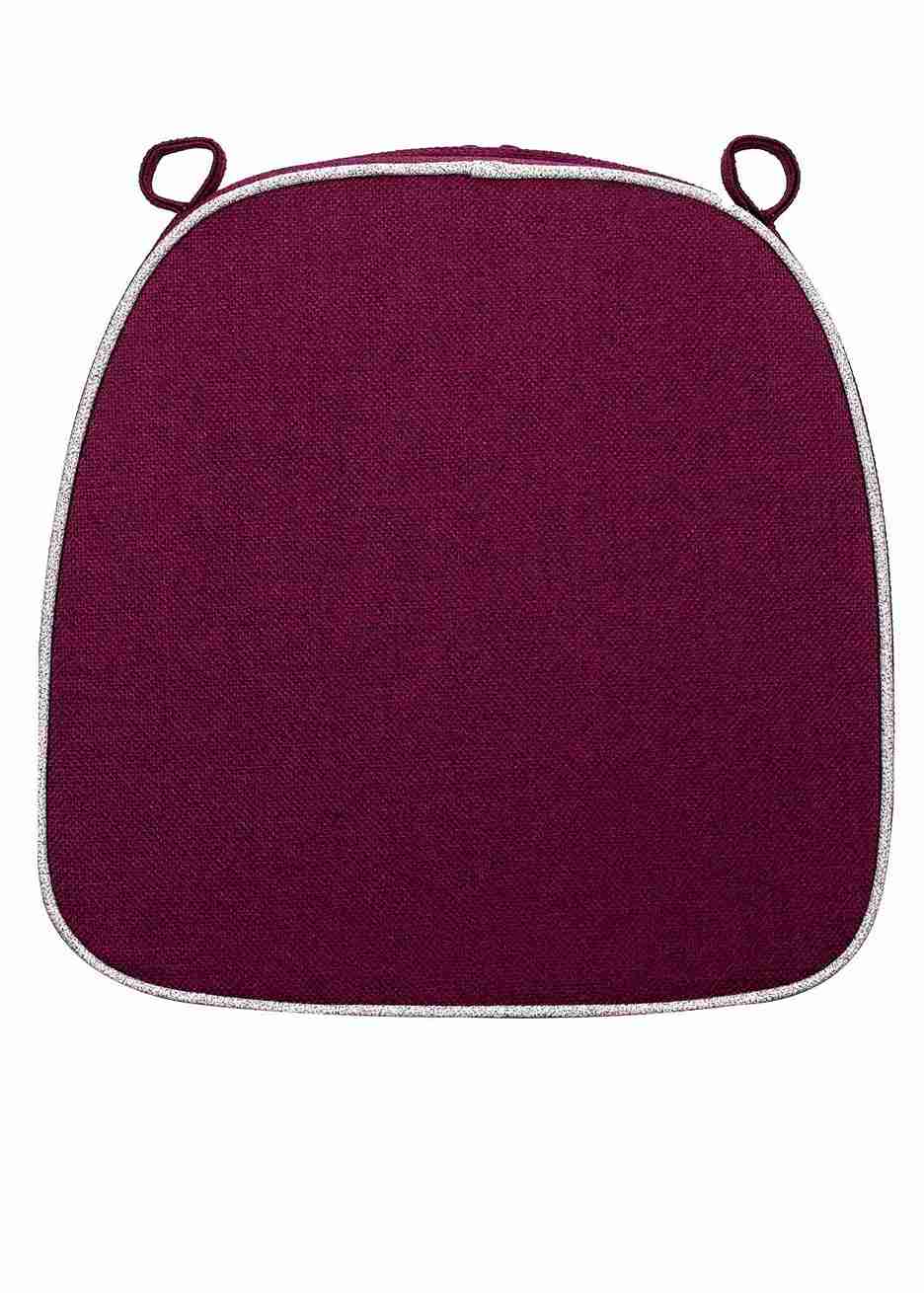 Chivari Burgundy with Gray Piping 2.5" Thick Chair Cushion - World's Best Cushions CUSHBST-BGGR-AX-T