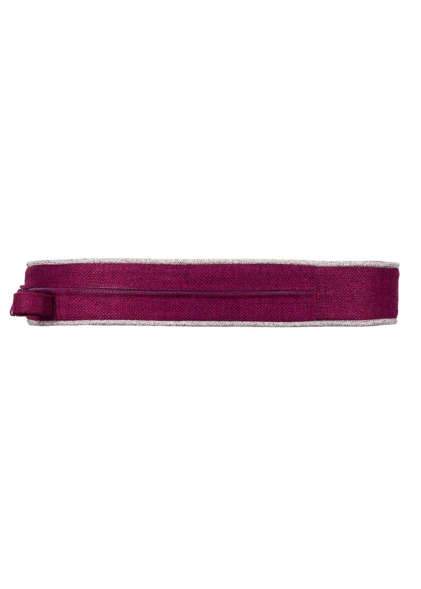 Chivari Burgundy with Gray Piping 2.5" Thick Chair Cushion - World's Best Cushions CUSHBST-BGGR-AX-T