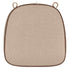 Chivari Beige with Light Brown Piping 2.5" Thick Chair Cushion - World's Best Cushions CUSHBST-BRTP-AX-T