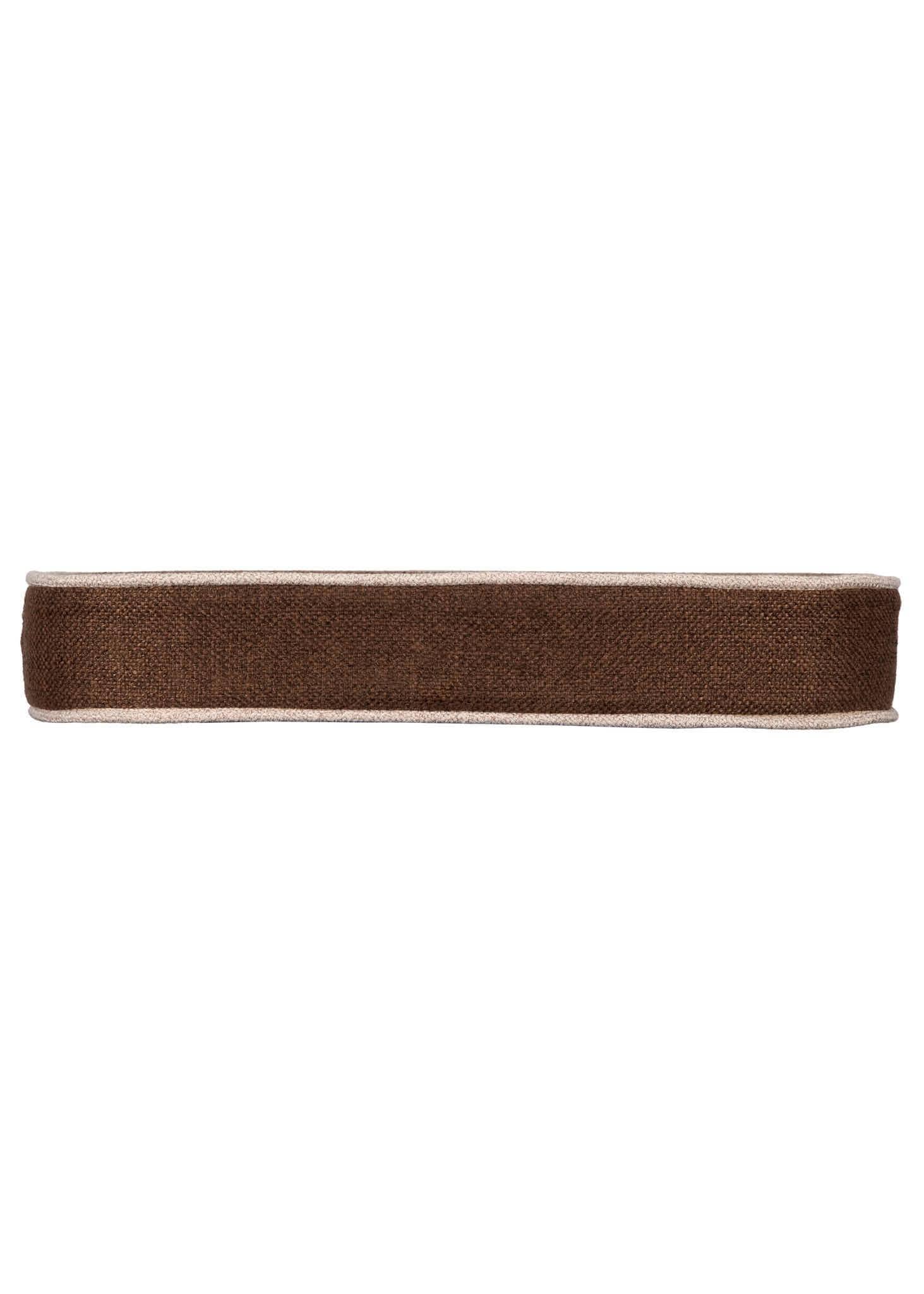 Chivari Dark Brown with Beige Piping 2.5" Thick Chair Cushion - World's Best Cushions CUSHBST-CBR-AX-T