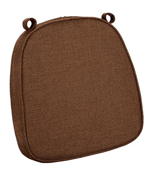 Chivari Dark Brown with Dark Brown Piping 2.5" Thick Chair Cushion - World's Best Cushions CUSHBST-CC-AX-T