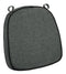 Chivari Dark Gray with Black Piping 2.5" Thick Chair Cushion - World's Best Cushions CUSHBST-DGRB-AX-T