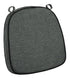 Chivari Dark Gray with Black Piping 2.5" Thick Chair Cushion - World's Best Cushions CUSHBST-DGRB-AX-T