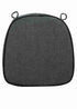 Chivari Dark Gray with Black Piping 2.5" Thick Chair Cushion - World's Best Cushions CUSHBST-DGRB-AX-T