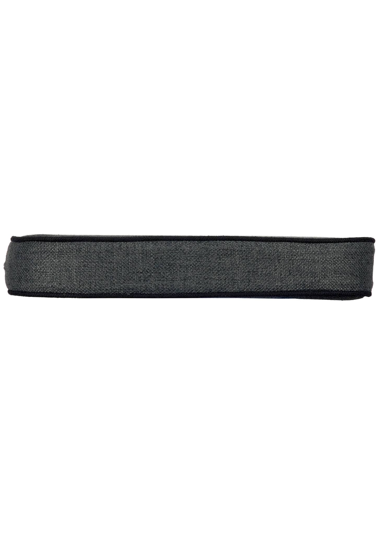 Chivari Dark Gray with Black Piping 2.5" Thick Chair Cushion - World's Best Cushions CUSHBST-DGRB-AX-T