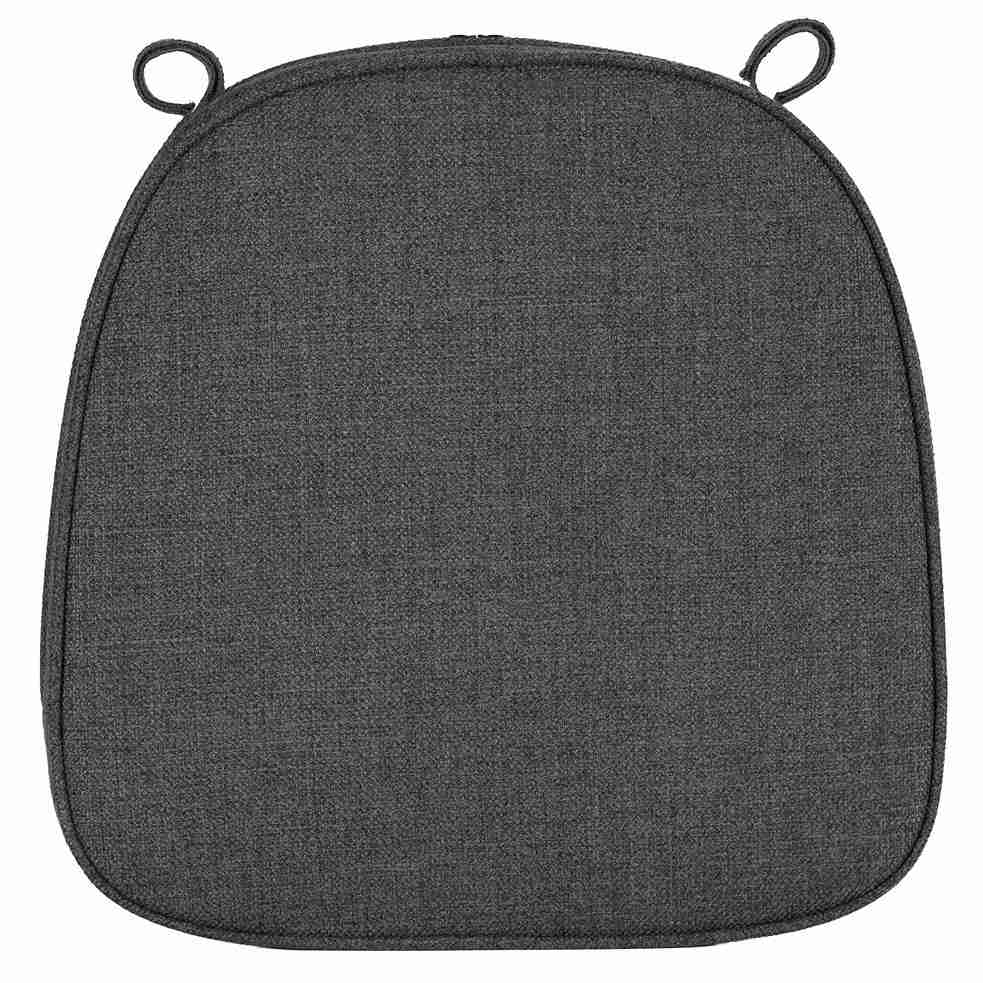 Chivari Dark Gray with Dark Gray Piping 2.5" Thick Chair Cushion - World's Best Cushions CUSHBST-DGRDGR-AX-T