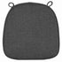 Chivari Dark Gray with Dark Gray Piping 2.5" Thick Chair Cushion - World's Best Cushions CUSHBST-DGRDGR-AX-T