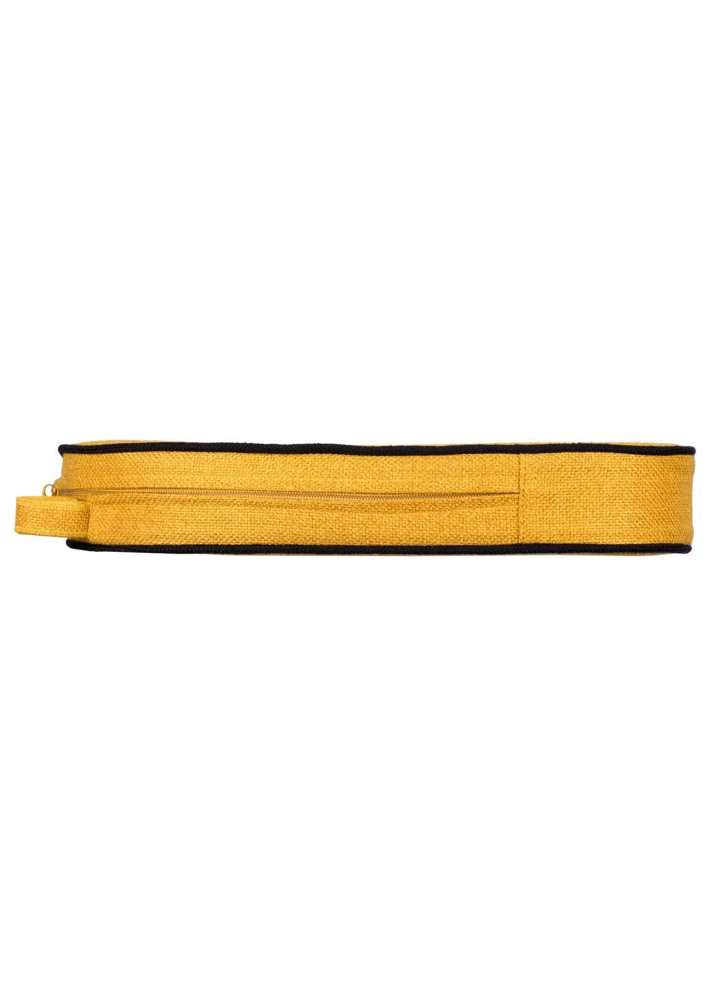 Chivari Gold with Black Piping 2.5" Thick Chair Cushion - World's Best Cushions CUSHBST-GB-AX-T