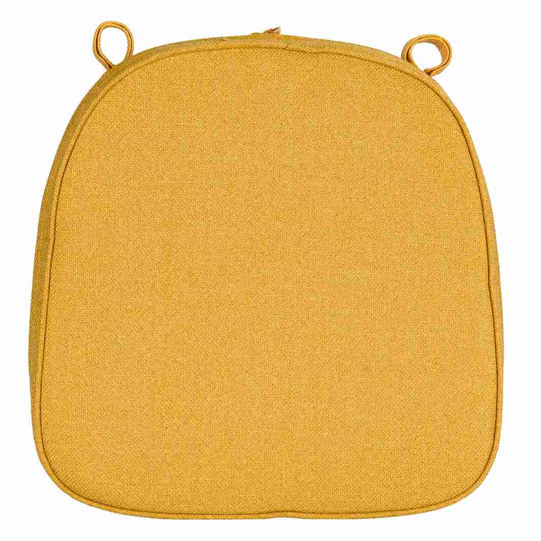 Chivari Gold with Gold Piping 2.5" Thick Chair Cushion - World's Best Cushions CUSHBST-GG-AX-T