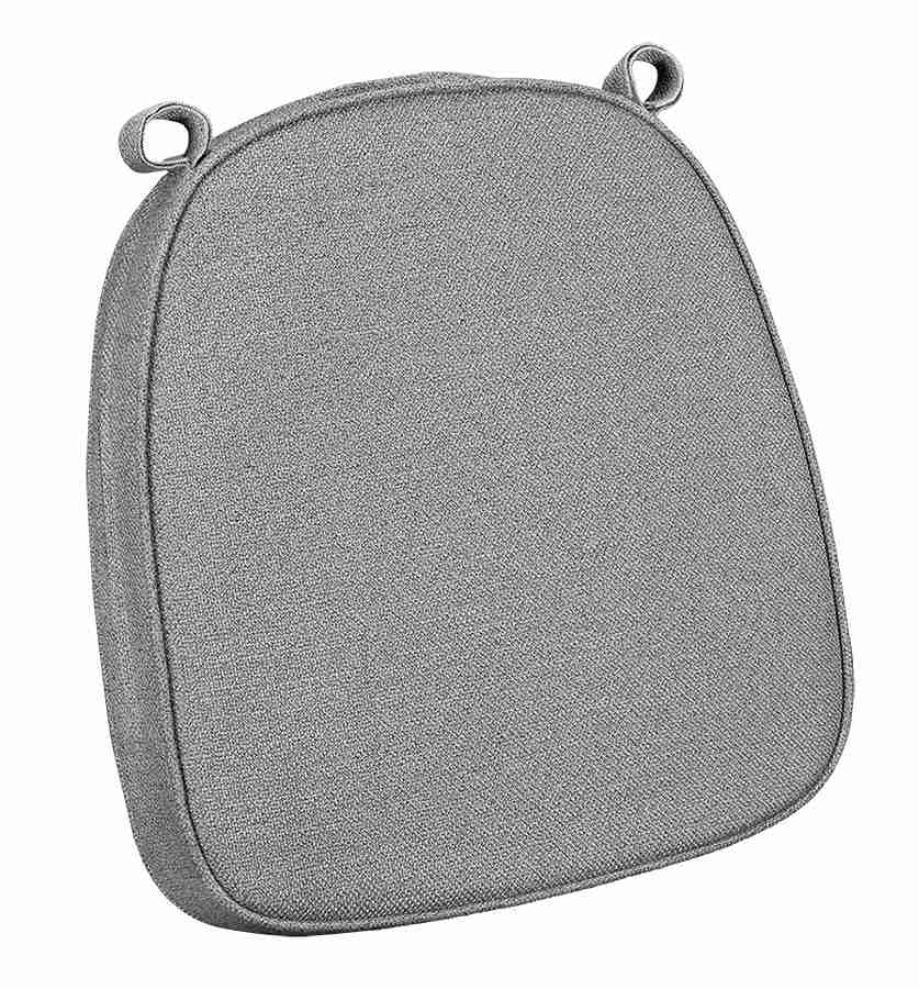 Chivari Gray with Gray Piping 2.5" Thick Chair Cushion - World's Best Cushions CUSHBST-GRGR-AX-T
